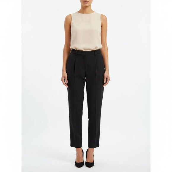 Ann Taylor The High Rise Pleated Taper Pant in Fluid Crepe 10P - Picture 1 of 5